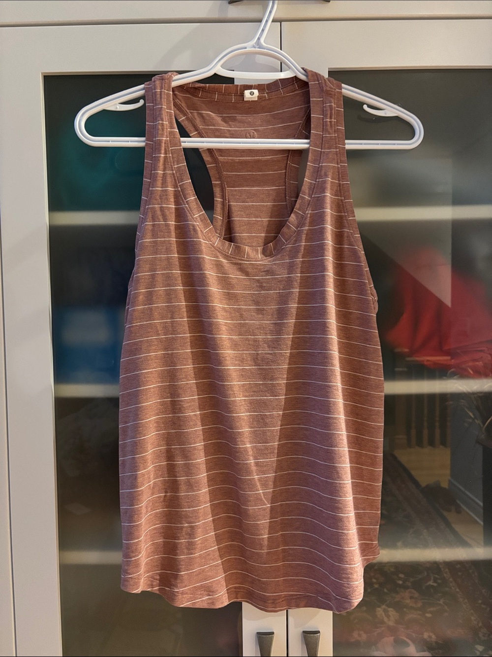 Lululemon Love Tank SZ 4 Dusty Pink Stripes EUC 🤎❤️🤎